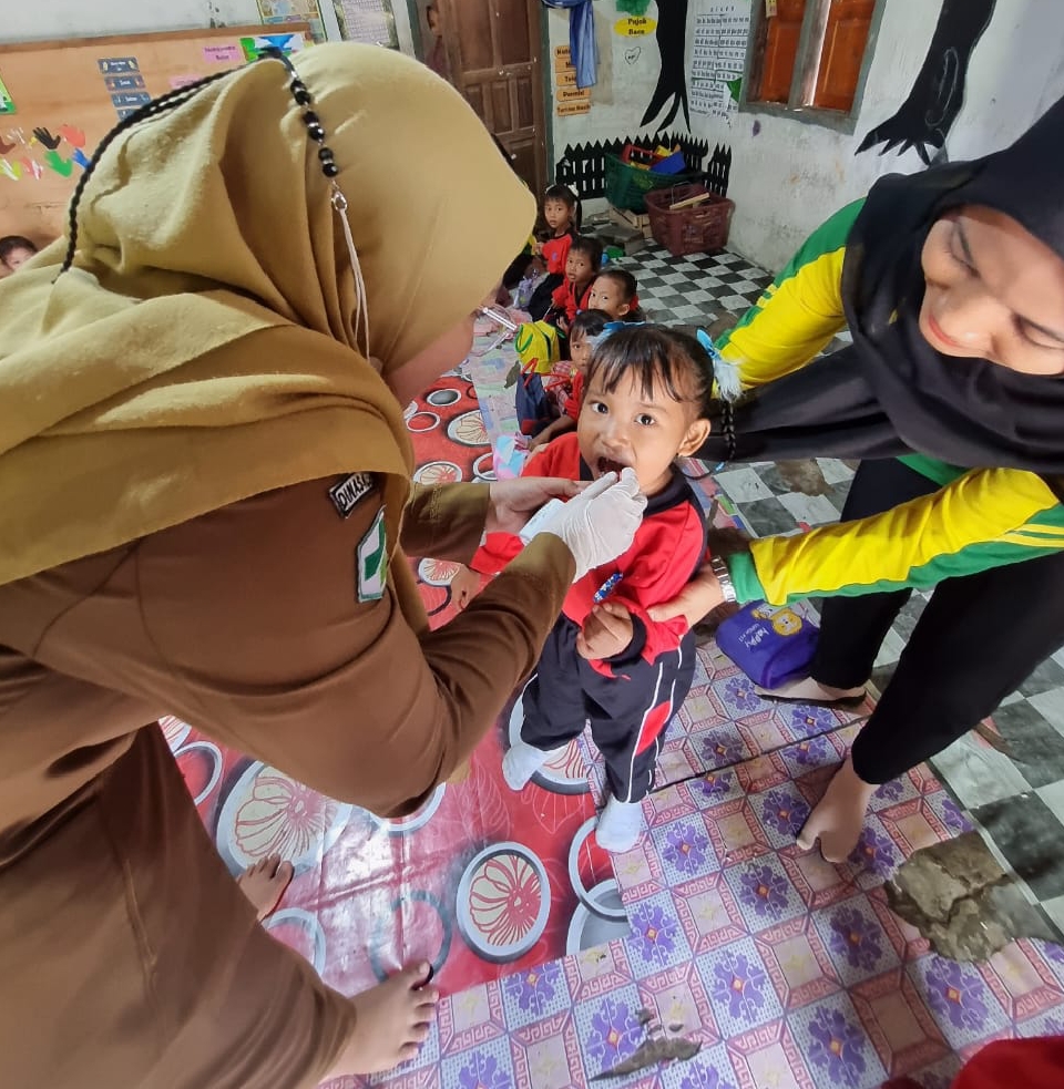 Puskesmas Rasuan Tuntaskan Pembagian Vitamin A ke 28 TK/Paud dan Balita