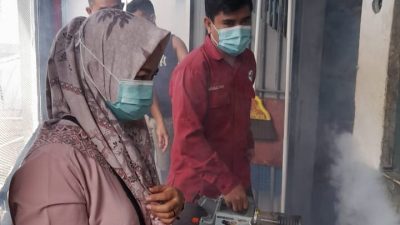 Cegah DBD, Puskesmas dan Lapas Martapura Fogging Massal