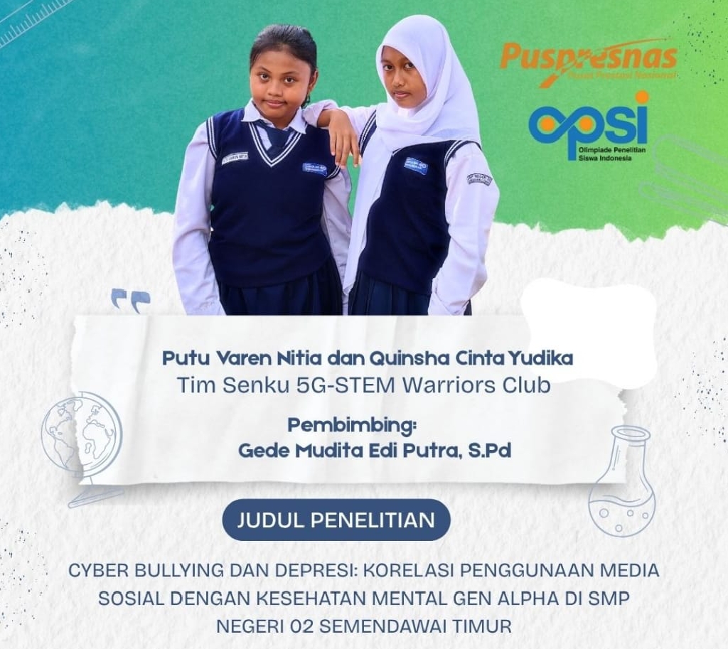 Dua Siswi SMPN 2 Semendawai Timur Tembus Ajang OPSI Nasional 2025