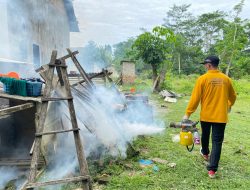 Cegah DBD, Puskesmas Burnai Mulya Lakukan Fogging