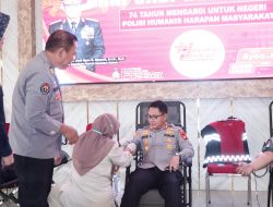 Hari Jadi Humas Polri Ke-74, Mapolres OKUT Gelar Donor Darah