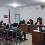Sidang kasus skandal Korupsi KUR BRI berlangsung di PN Palembang, Selasa 23 Juni 2026.